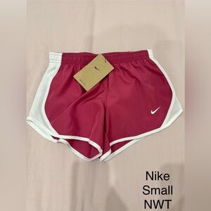 Nike kids Maroon Running Shorts with White Trim